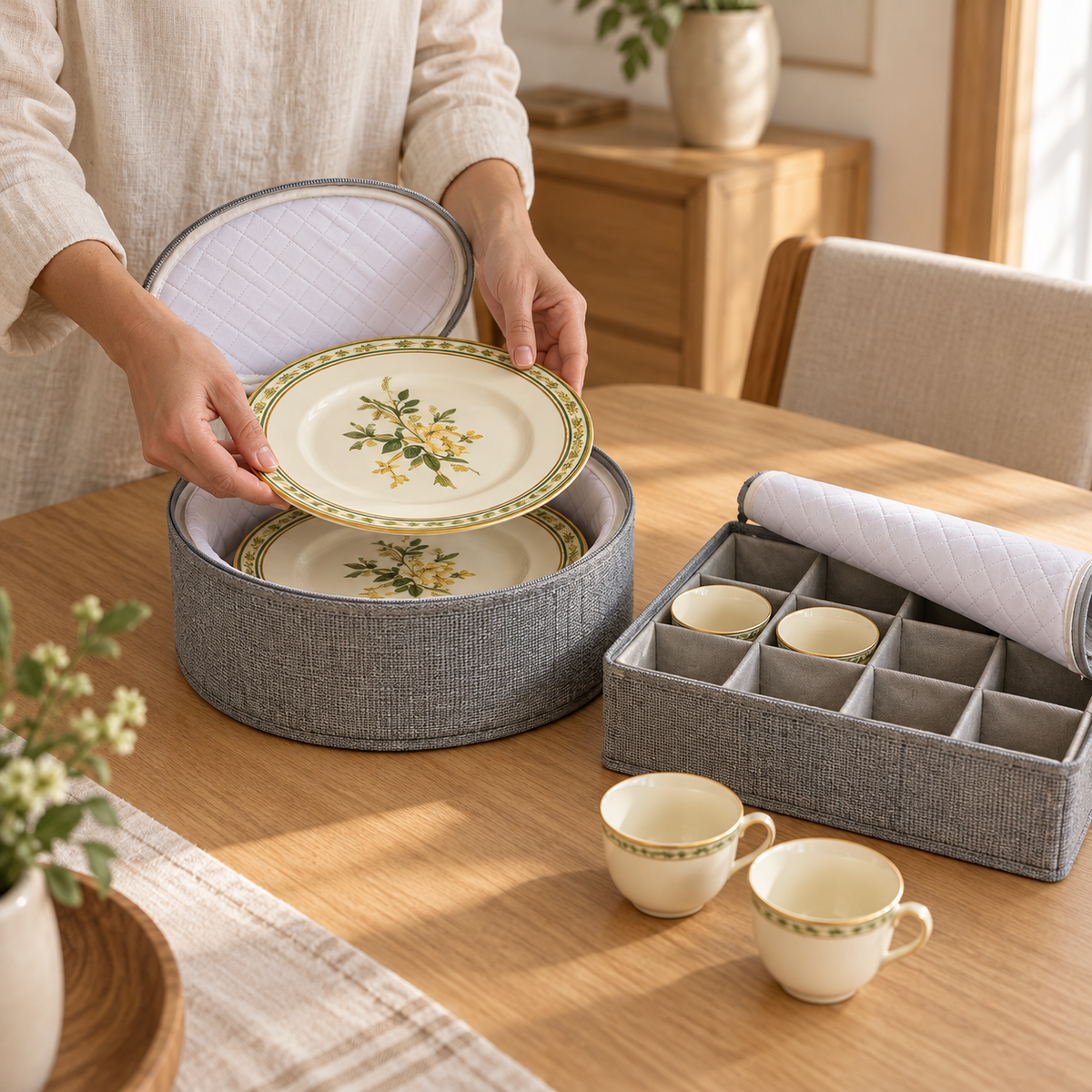 Dinnerware Storage Organizer Set