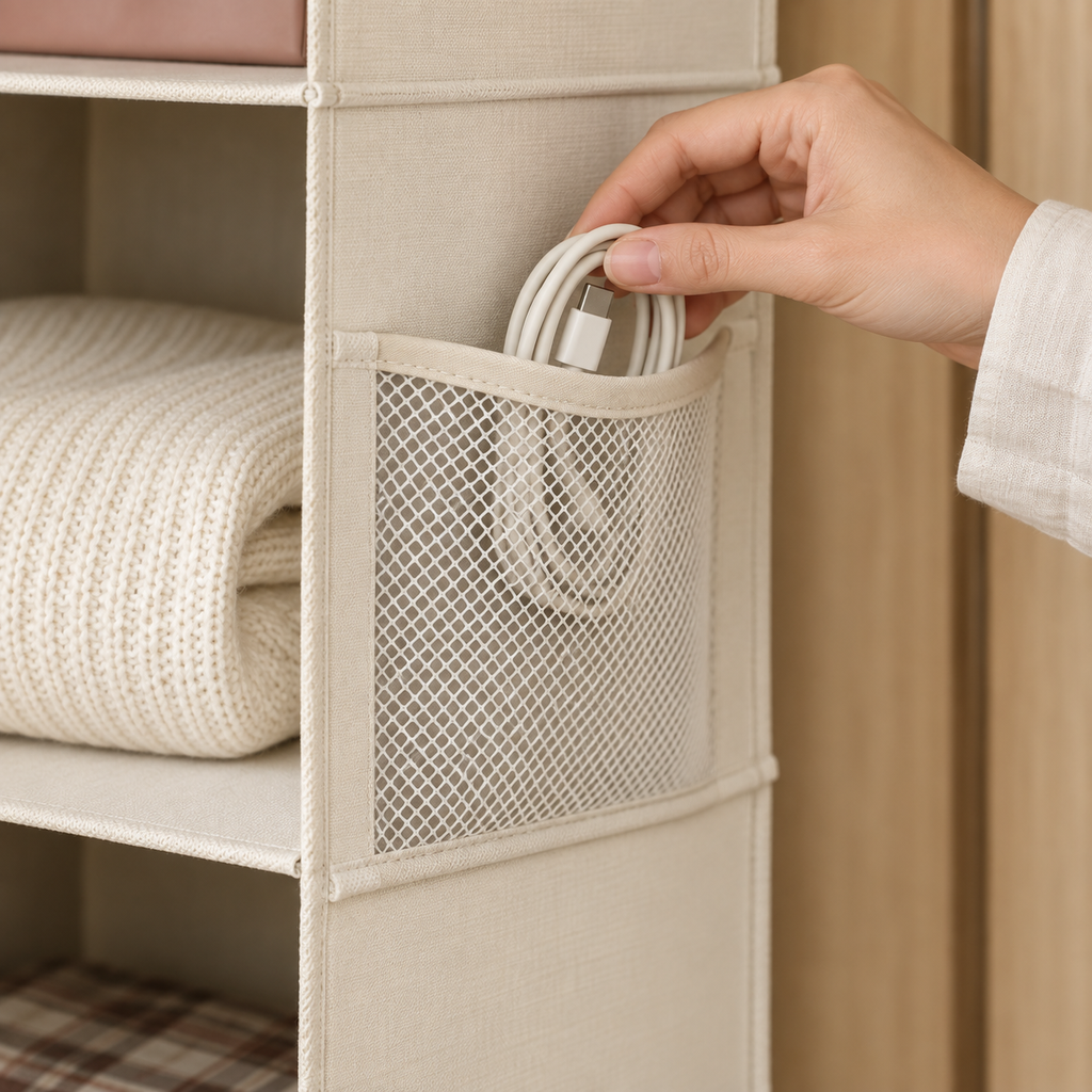 6-Shelf Closet Organizer, Splits into Two 3-Shelf Units