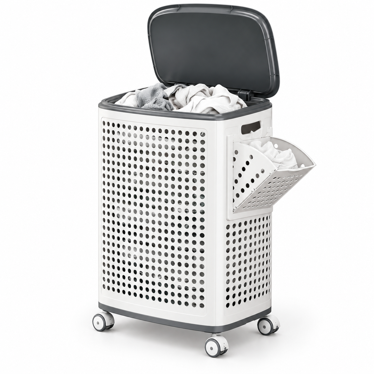 Rolling Laundry Basket with Wheels