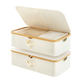 Underbed Storage Box with Lid, Bamboo Frame